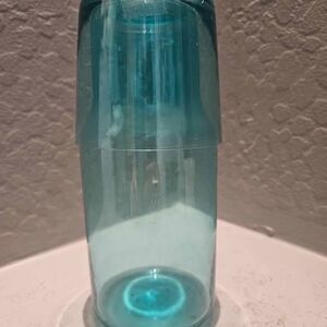Jonathan Adler Blue Glass Biba Bedside Carafe with Matching Glass